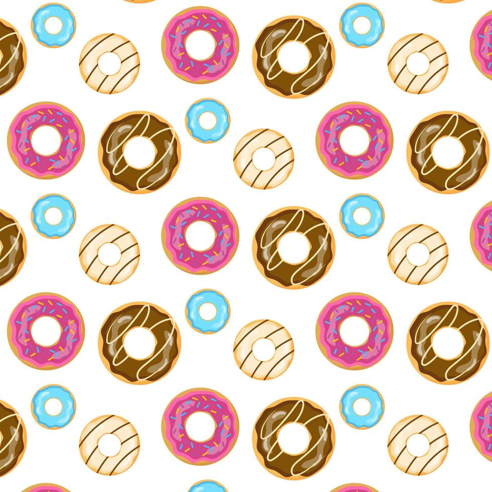 donuts naadloos patroon. vectorillustratie. vector