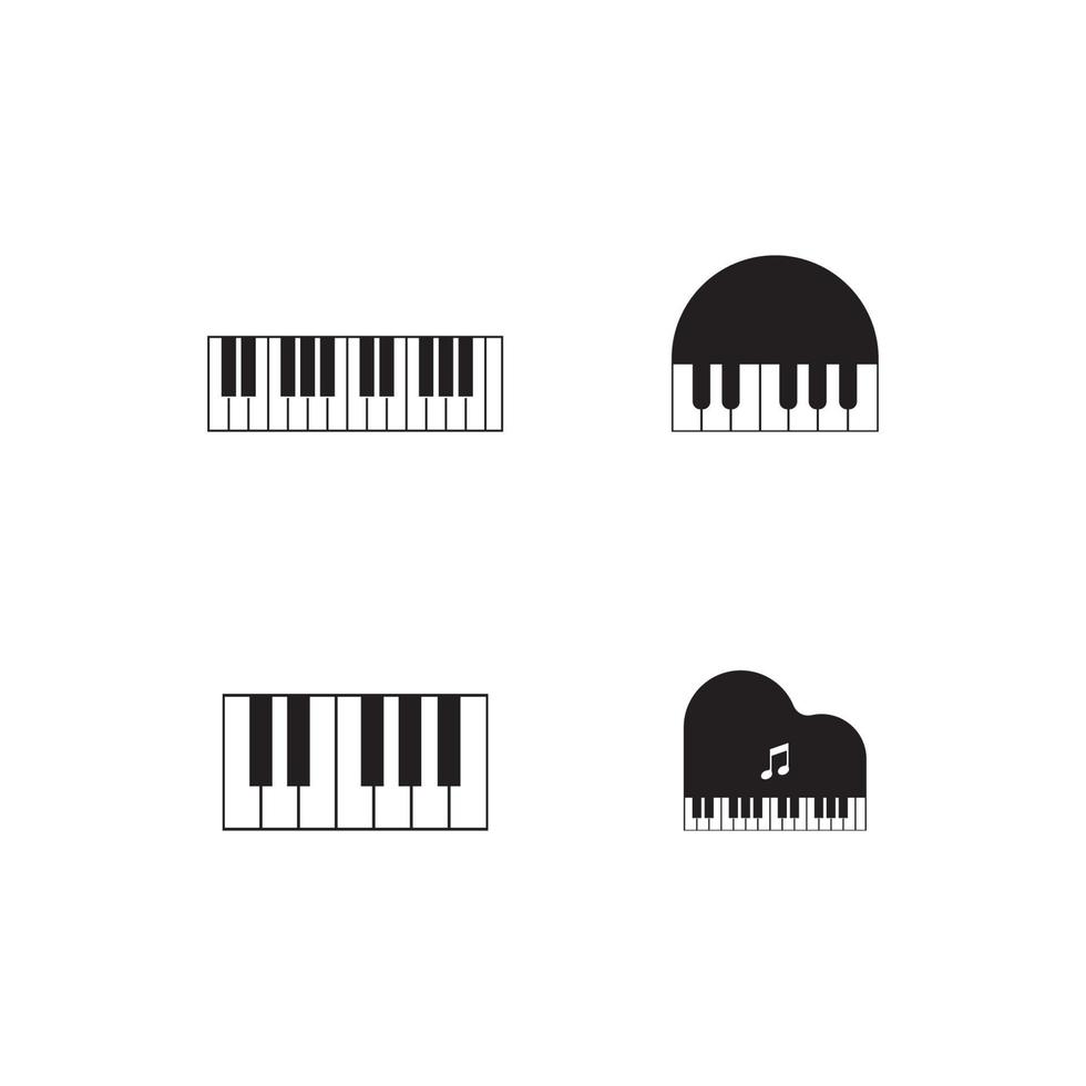 piano pictogram vector illustratie logo sjabloon.