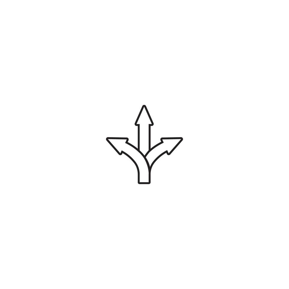 vork in de weg logo vector illustratie ontwerpsjabloon.