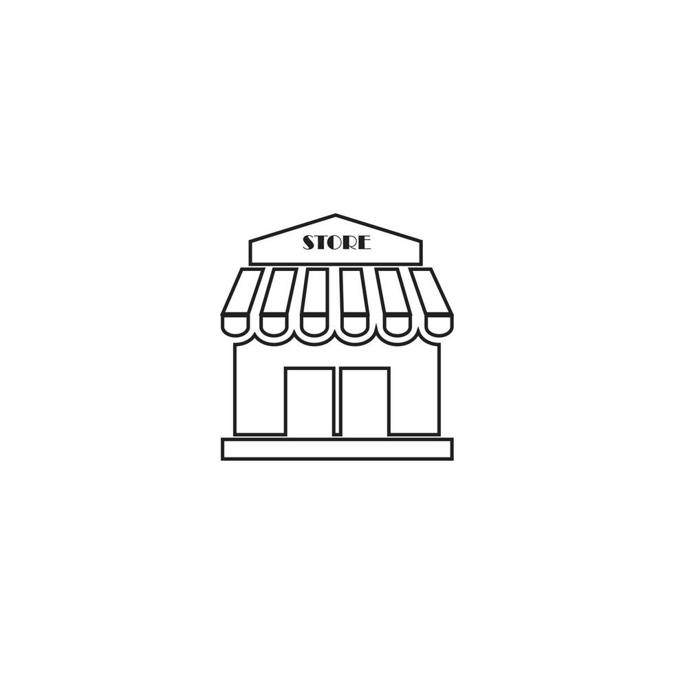 winkelcentrum pictogram vector illustratie ontwerpsjabloon