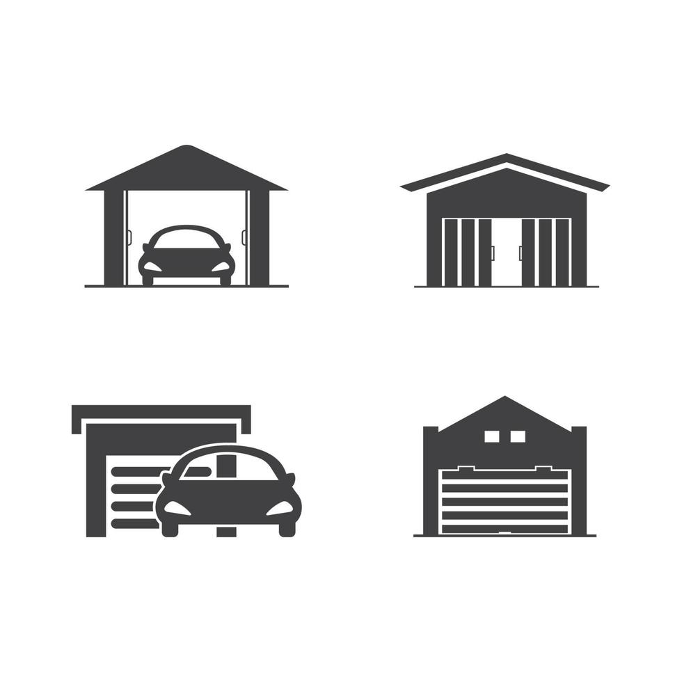 garage pictogram vector illustratie sjabloonontwerp