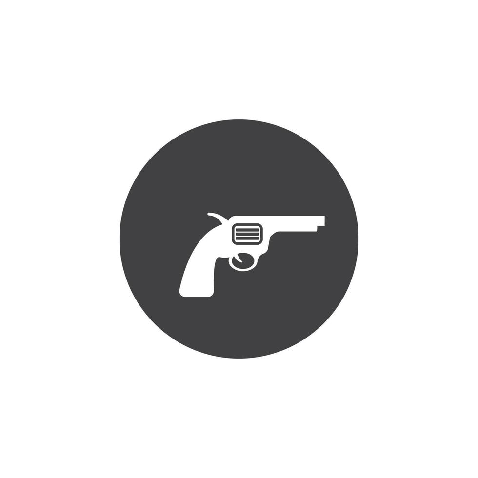 pistool logo vector illustratie ontwerpsjabloon