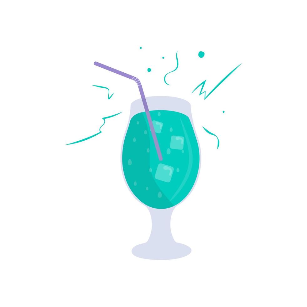 tropische cocktails. alcoholische zomerdranken in glazen, mojito, wodka, sambuca, martini, sappen, vakantieconcept voor feestuitnodiging, barmenu. vector illustratie