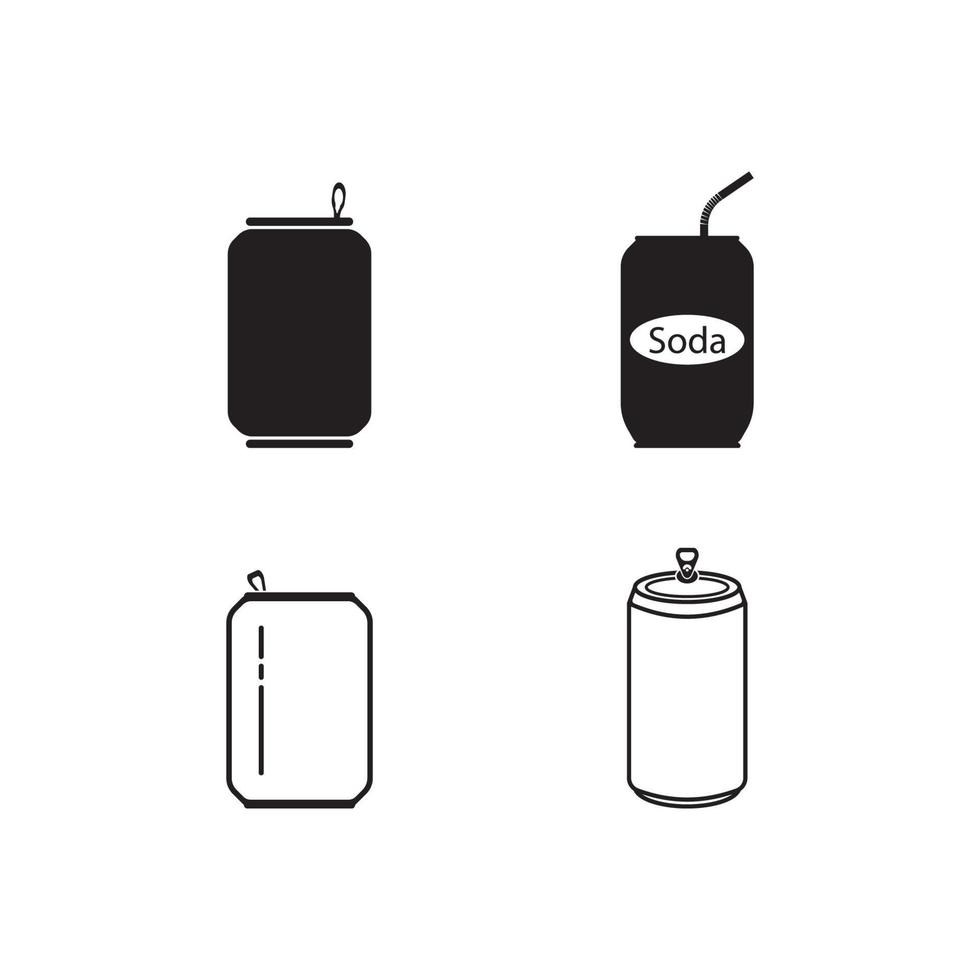 drankje kan pictogram vector illustratie sjabloonontwerp
