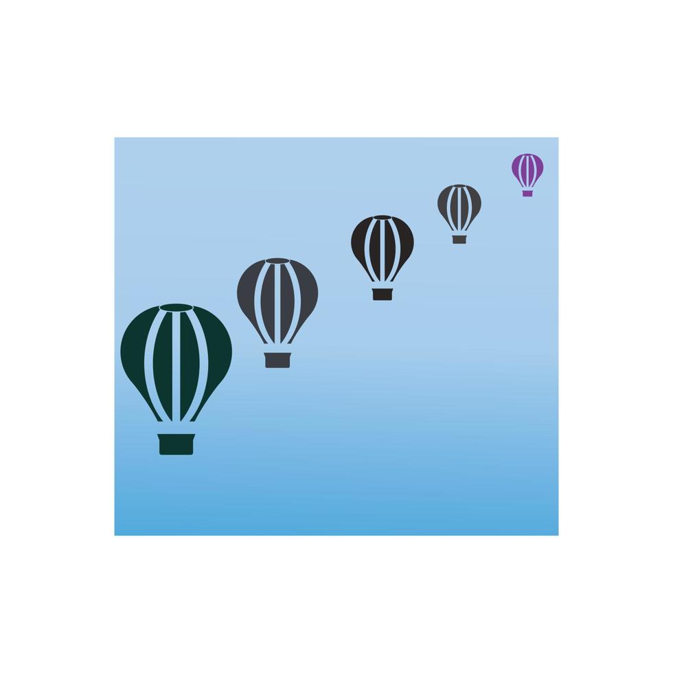 hete luchtballon logo vector illustratie ontwerpsjabloon