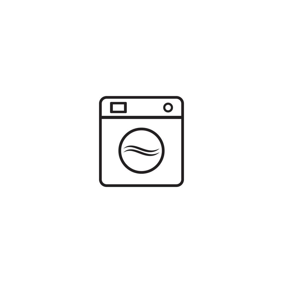 wasmachine logo vector illustratie ontwerpsjabloon