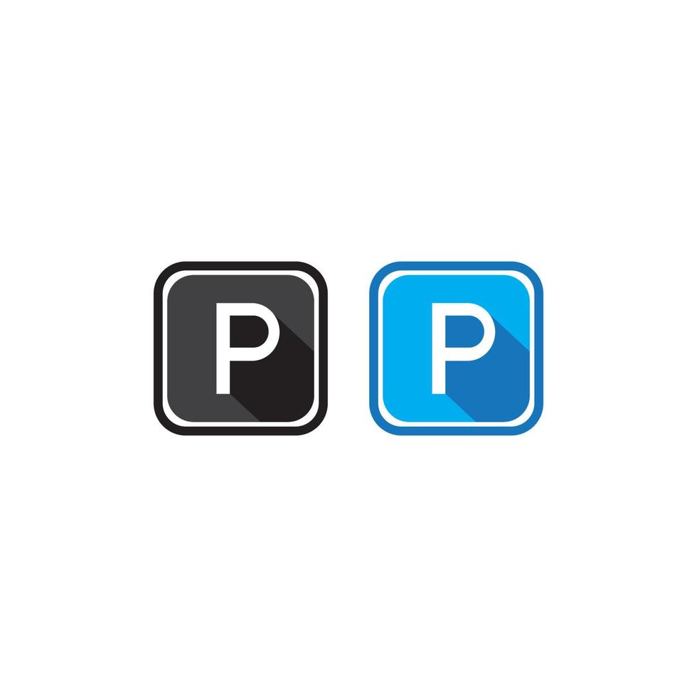 parkeren pictogram vector illustratie sjabloonontwerp