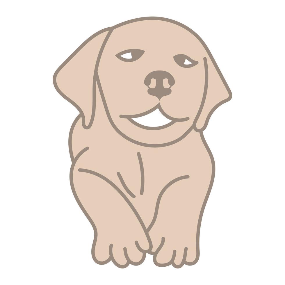 puppyhonden of puppy's effen kleurpictogram voor apps of websites vector