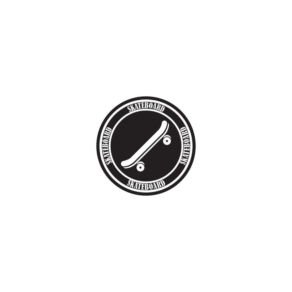 skateboard logo vector illustratie ontwerpsjabloon