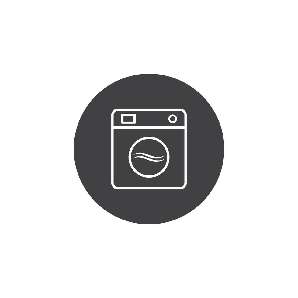wasmachine logo vector illustratie ontwerpsjabloon