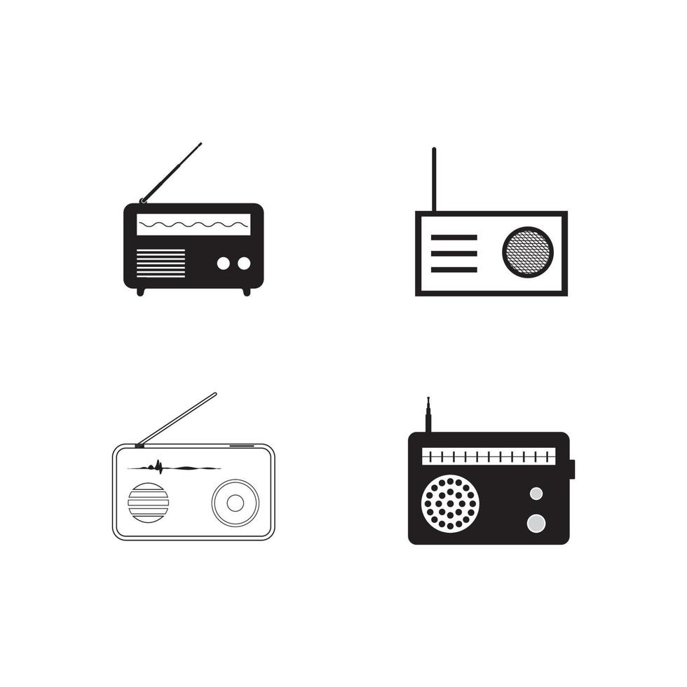 radio pictogram vector illustratie ontwerpsjabloon