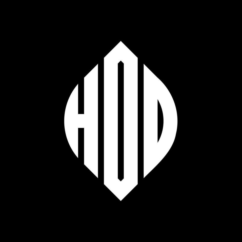 hdo cirkel letter logo ontwerp met cirkel en ellipsvorm. hdo-ellipsletters met typografische stijl. de drie initialen vormen een cirkellogo. hdo cirkel embleem abstracte monogram brief mark vector. vector