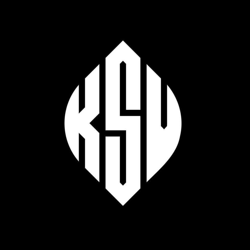 ksv cirkel letter logo ontwerp met cirkel en ellipsvorm. ksv ellipsletters met typografische stijl. de drie initialen vormen een cirkellogo. ksv cirkel embleem abstracte monogram brief mark vector. vector