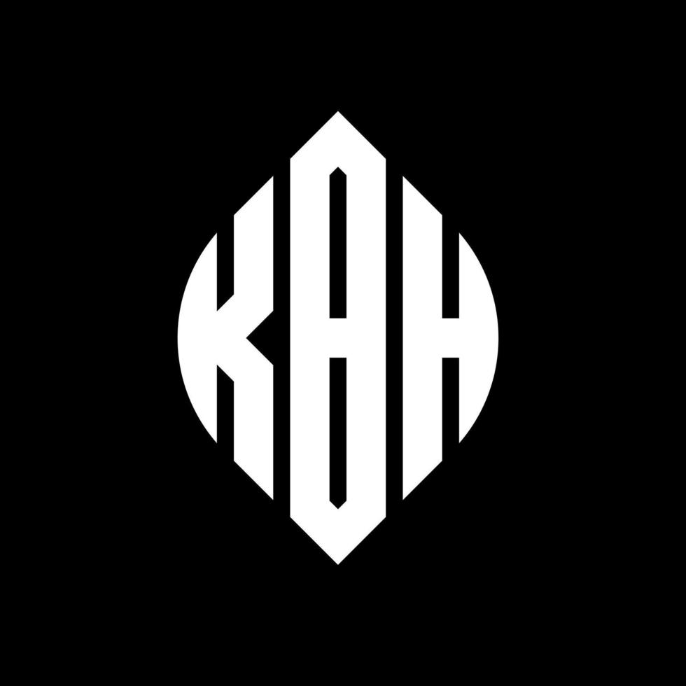 kbh cirkel letter logo ontwerp met cirkel en ellipsvorm. kbh ellipsletters met typografische stijl. de drie initialen vormen een cirkellogo. kbh cirkel embleem abstracte monogram brief mark vector. vector