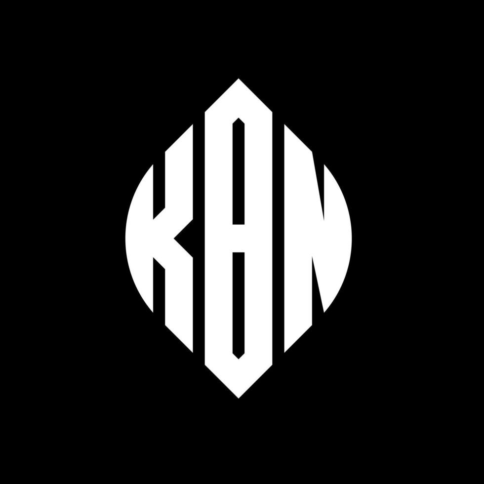 kbn cirkel letter logo-ontwerp met cirkel en ellipsvorm. kbn ellipsletters met typografische stijl. de drie initialen vormen een cirkellogo. kbn cirkel embleem abstracte monogram brief mark vector. vector