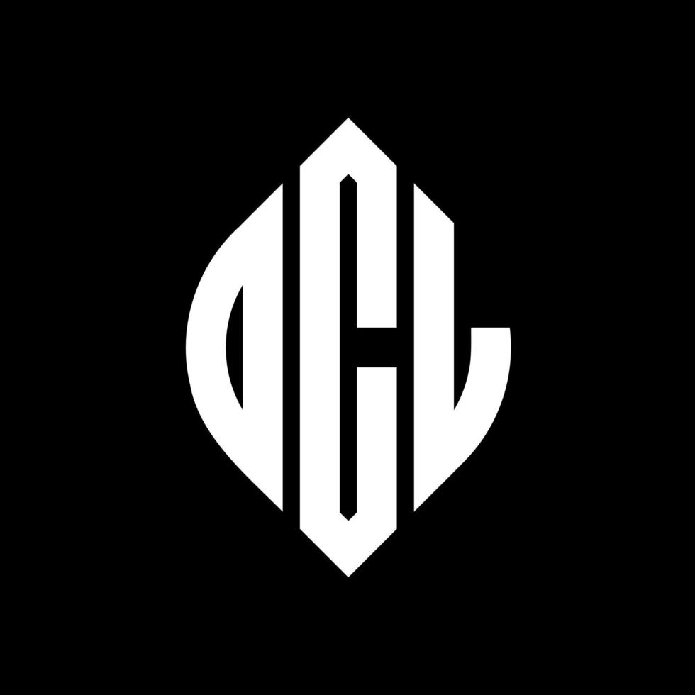 dcl cirkel letter logo-ontwerp met cirkel en ellipsvorm. dcl ellipsletters met typografische stijl. de drie initialen vormen een cirkellogo. dcl cirkel embleem abstracte monogram brief mark vector. vector