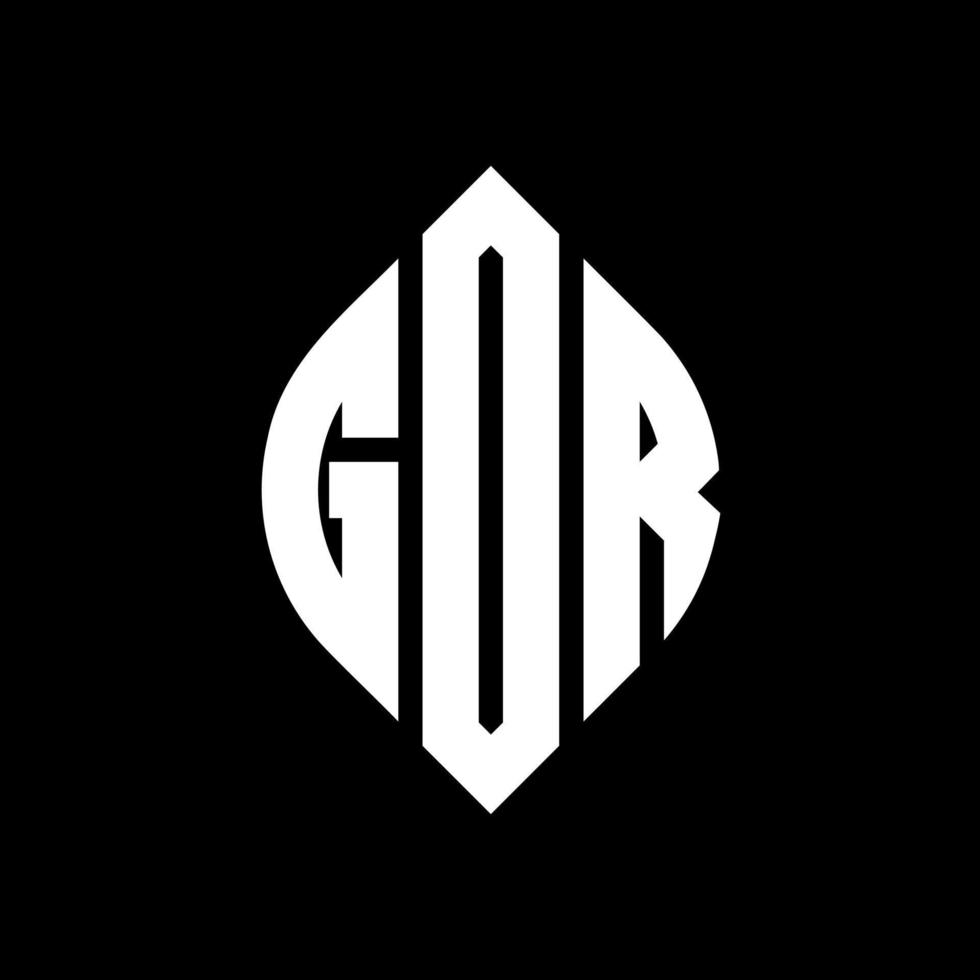 gdr cirkel letter logo ontwerp met cirkel en ellipsvorm. gdr ellipsletters met typografische stijl. de drie initialen vormen een cirkellogo. gdr cirkel embleem abstracte monogram brief mark vector. vector