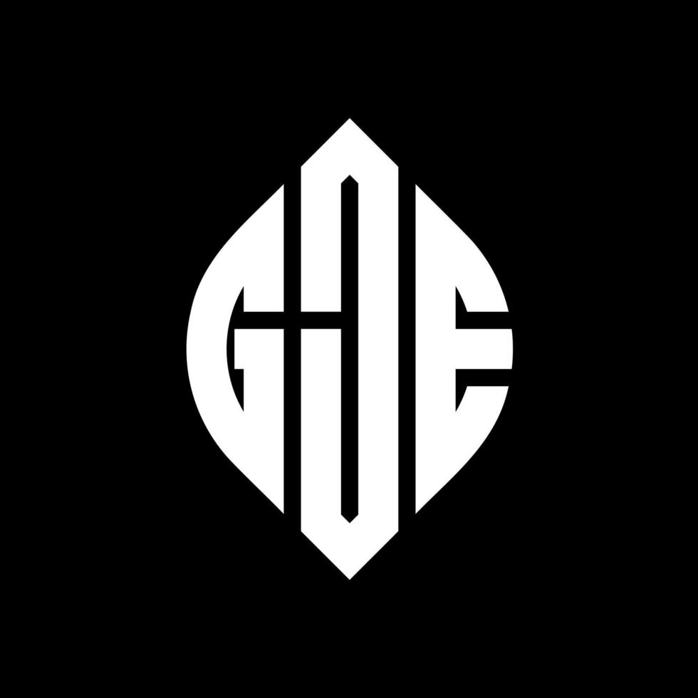 gje cirkel letter logo ontwerp met cirkel en ellipsvorm. gje ellipsletters met typografische stijl. de drie initialen vormen een cirkellogo. gje cirkel embleem abstracte monogram brief mark vector. vector