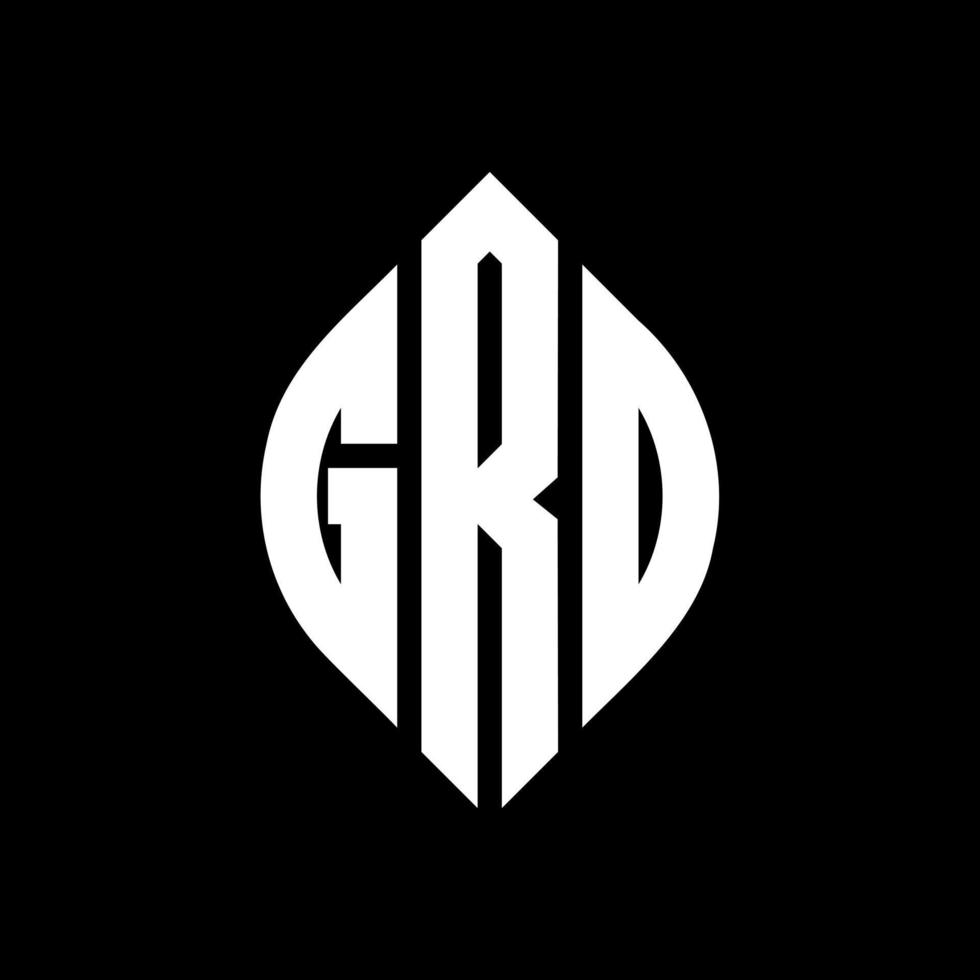 grd cirkel letter logo ontwerp met cirkel en ellipsvorm. grd ellipsletters met typografische stijl. de drie initialen vormen een cirkellogo. grd cirkel embleem abstracte monogram brief mark vector. vector