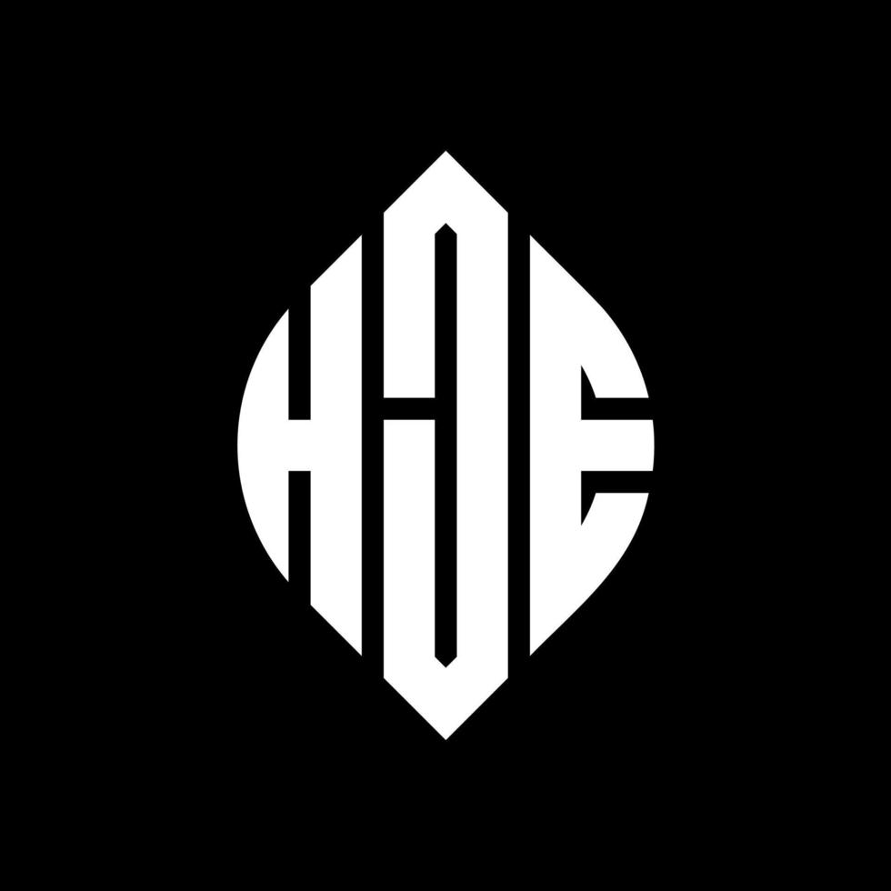 hje cirkel letter logo ontwerp met cirkel en ellipsvorm. hje ellipsletters met typografische stijl. de drie initialen vormen een cirkellogo. hje cirkel embleem abstracte monogram brief mark vector. vector