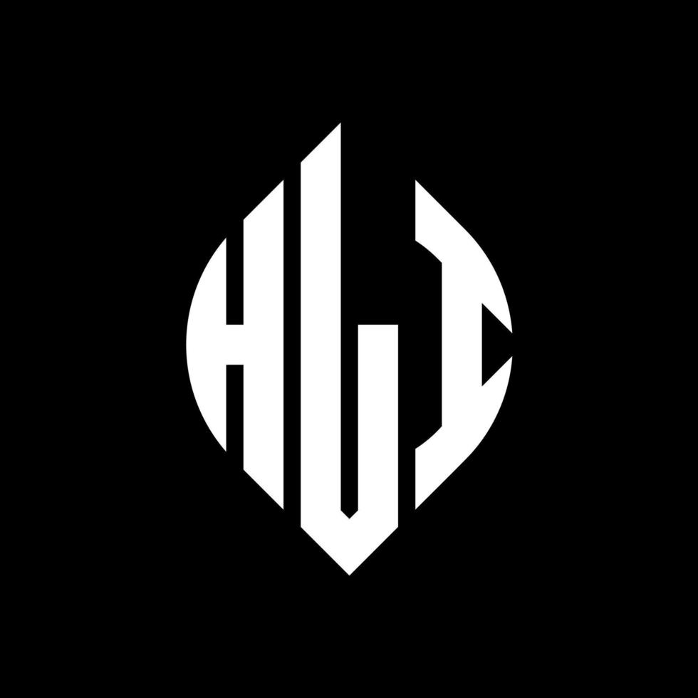 hli cirkel letter logo ontwerp met cirkel en ellipsvorm. hli-ellipsletters met typografische stijl. de drie initialen vormen een cirkellogo. hli cirkel embleem abstracte monogram brief mark vector. vector