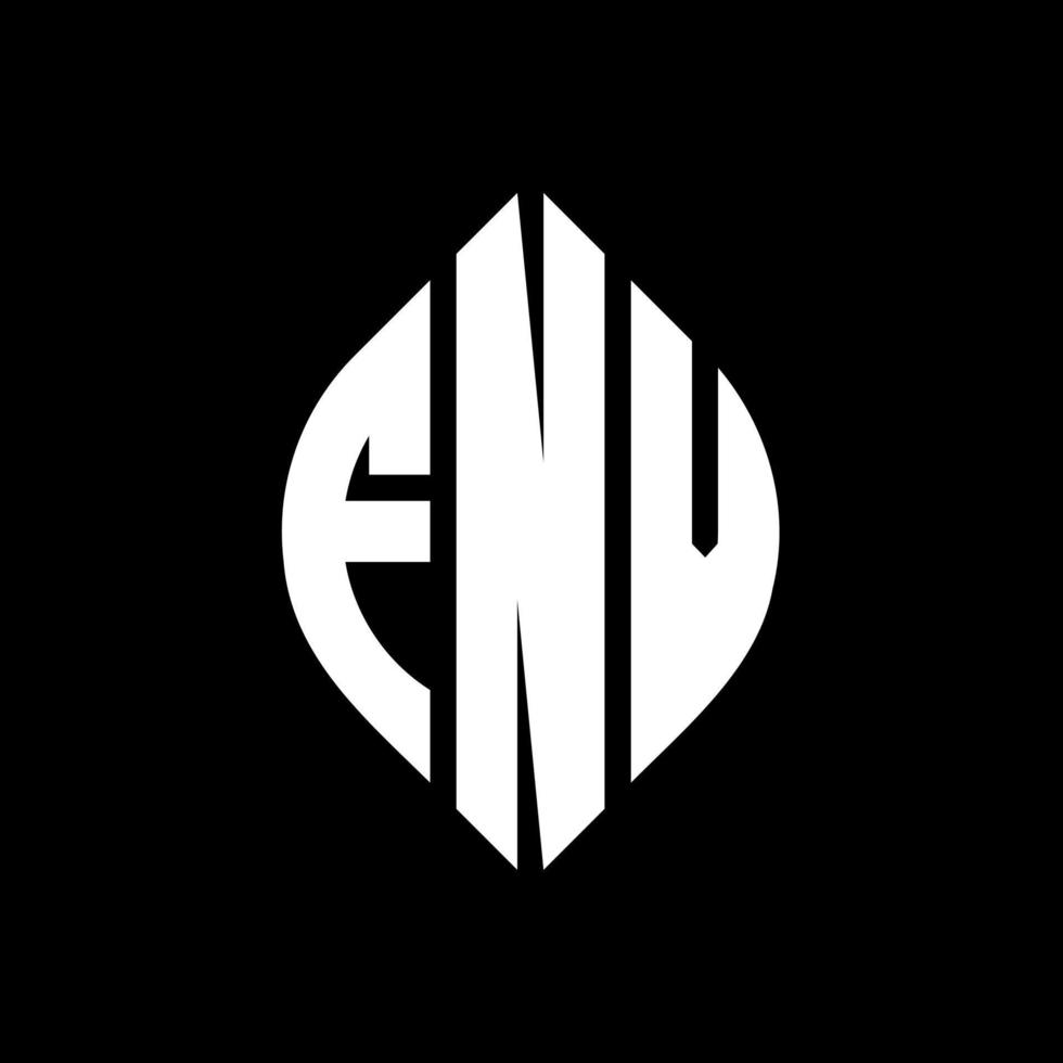 fnv cirkel letter logo ontwerp met cirkel en ellipsvorm. fnv ellipsletters met typografische stijl. de drie initialen vormen een cirkellogo. fnv cirkel embleem abstracte monogram brief mark vector. vector