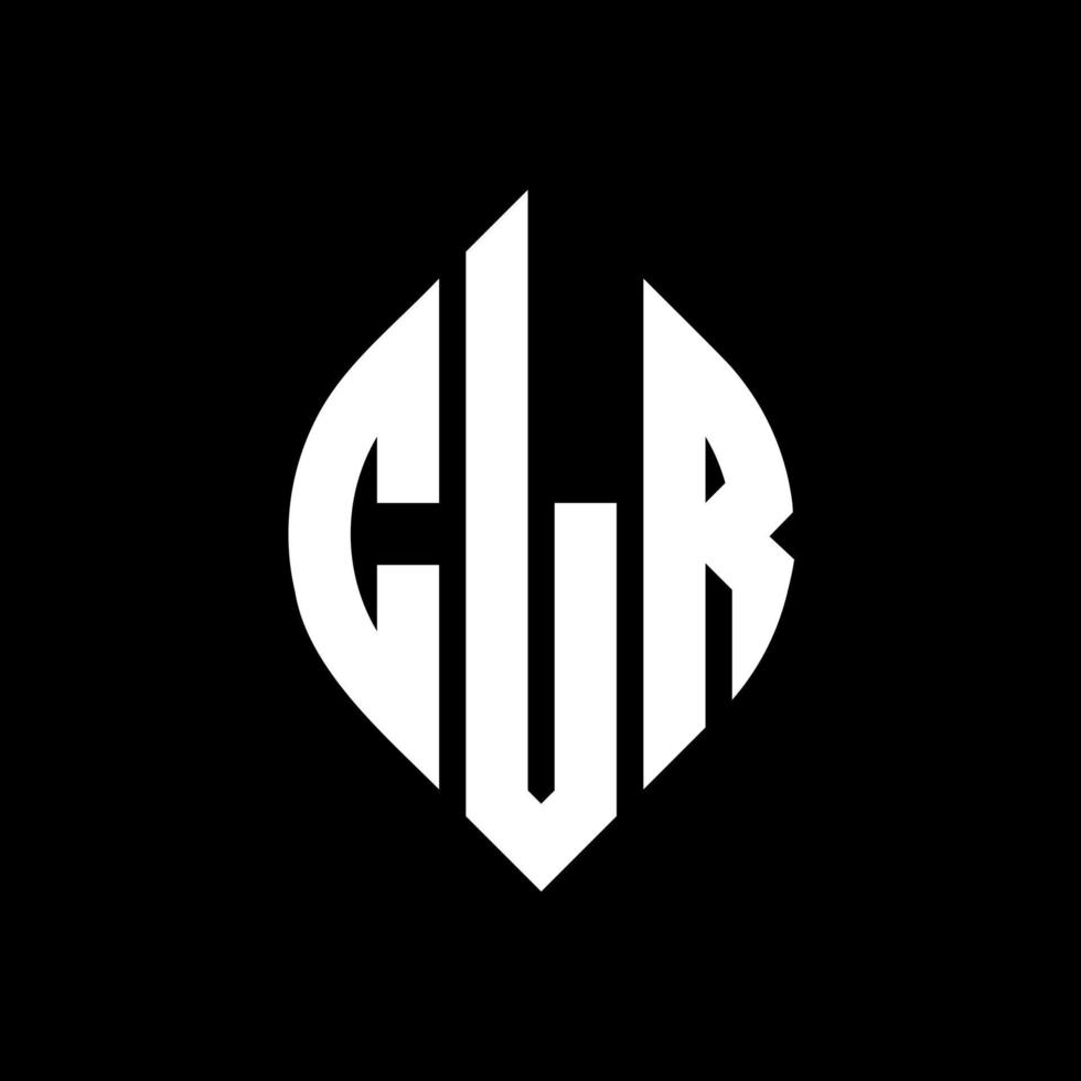 clr cirkel letter logo ontwerp met cirkel en ellipsvorm. clr ellipsletters met typografische stijl. de drie initialen vormen een cirkellogo. clr cirkel embleem abstracte monogram brief mark vector. vector