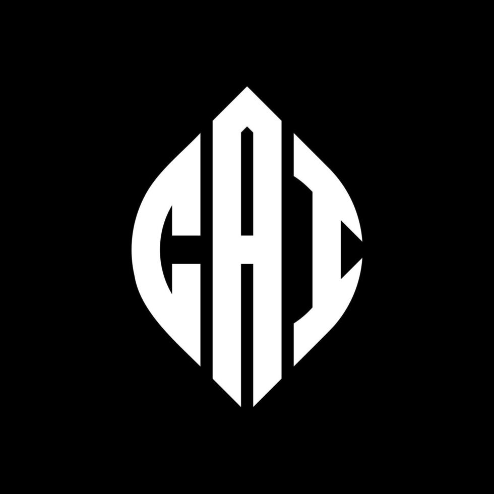 cai cirkel letter logo ontwerp met cirkel en ellipsvorm. cai ellipsletters met typografische stijl. de drie initialen vormen een cirkellogo. cai cirkel embleem abstracte monogram brief mark vector. vector