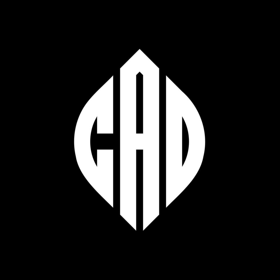 cao cirkel letter logo ontwerp met cirkel en ellipsvorm. cao ellipsletters met typografische stijl. de drie initialen vormen een cirkellogo. cao cirkel embleem abstracte monogram brief mark vector. vector