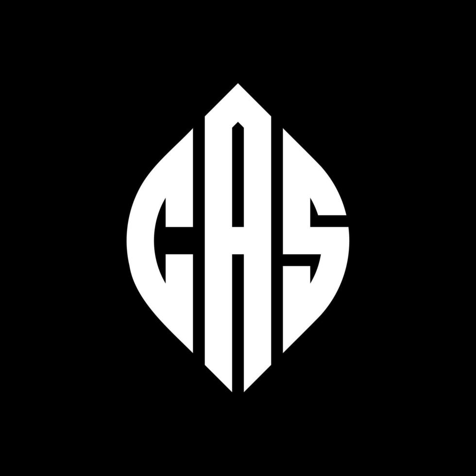 cas cirkel letter logo ontwerp met cirkel en ellipsvorm. cas ellips letters met typografische stijl. de drie initialen vormen een cirkellogo. cas cirkel embleem abstracte monogram brief mark vector. vector