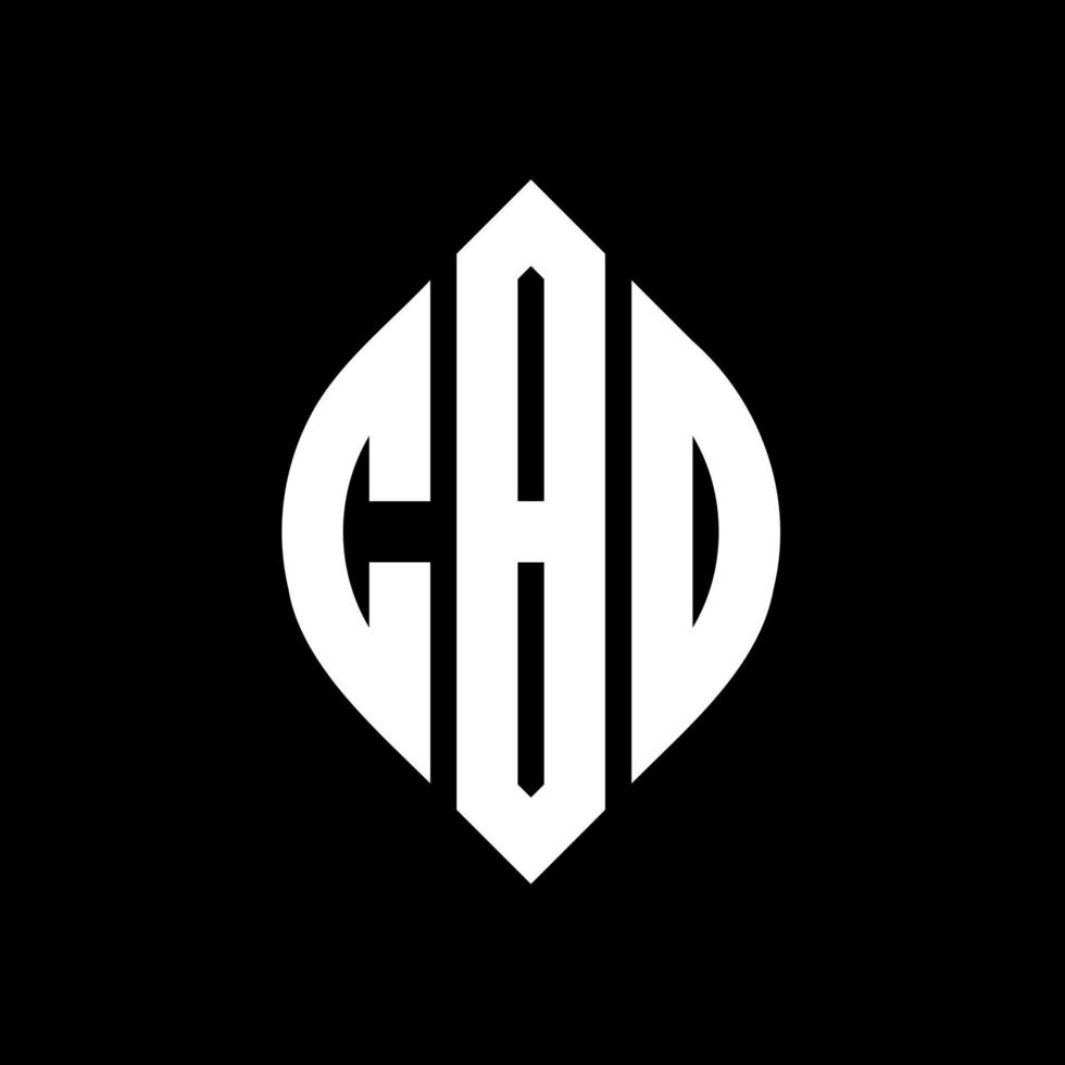 cbo cirkel letter logo ontwerp met cirkel en ellipsvorm. cbo-ellipsletters met typografische stijl. de drie initialen vormen een cirkellogo. cbo cirkel embleem abstracte monogram brief mark vector. vector