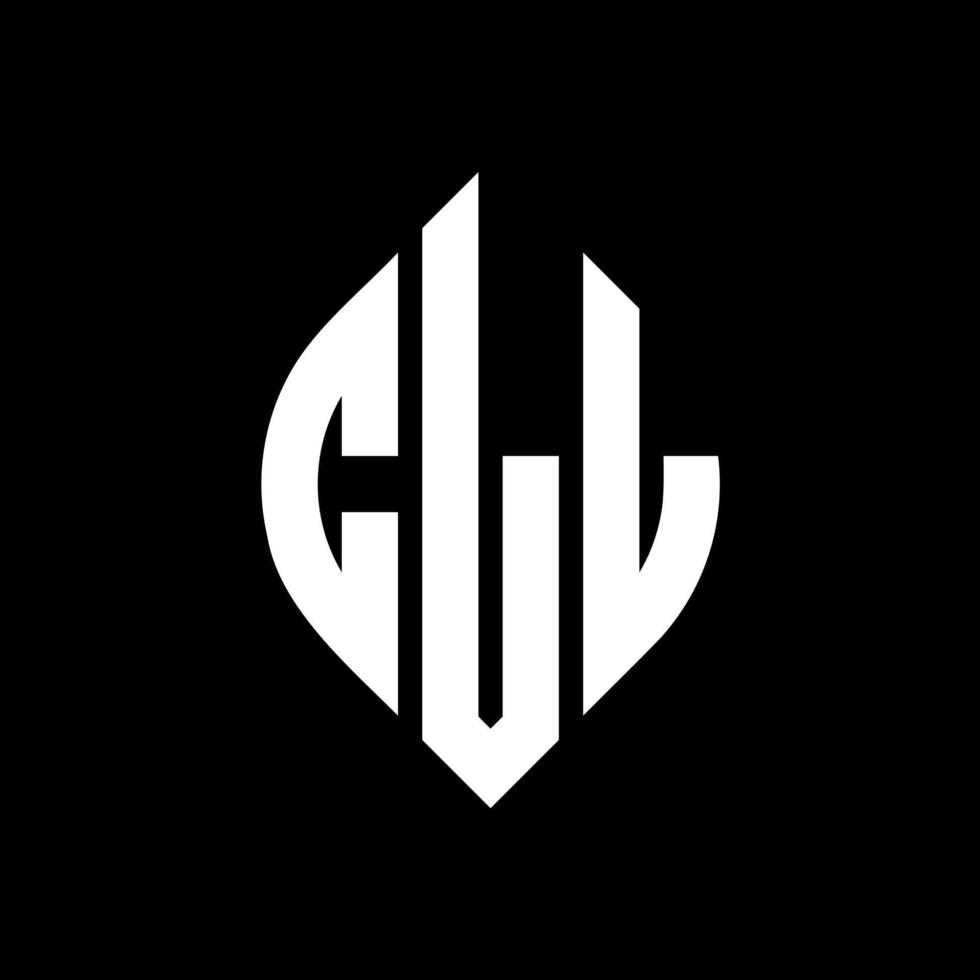 cll cirkel letter logo-ontwerp met cirkel en ellipsvorm. cll ellipsletters met typografische stijl. de drie initialen vormen een cirkellogo. cll cirkel embleem abstracte monogram brief mark vector. vector