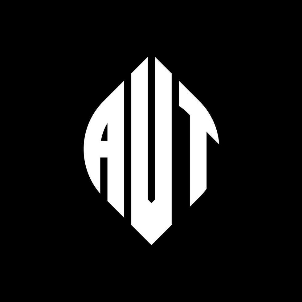 avt cirkel letter logo ontwerp met cirkel en ellipsvorm. avt ellipsletters met typografische stijl. de drie initialen vormen een cirkellogo. avt cirkel embleem abstracte monogram brief mark vector. vector