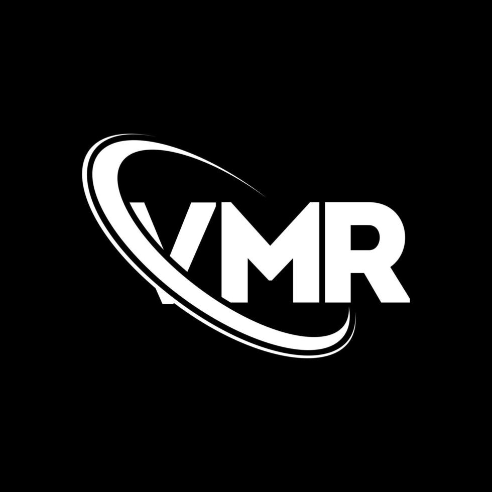 vmr-logo. vmr brief. vmr brief logo ontwerp. initialen vmr-logo gekoppeld aan cirkel en monogram-logo in hoofdletters. vmr typografie voor technologie, zaken en onroerend goed merk. vector