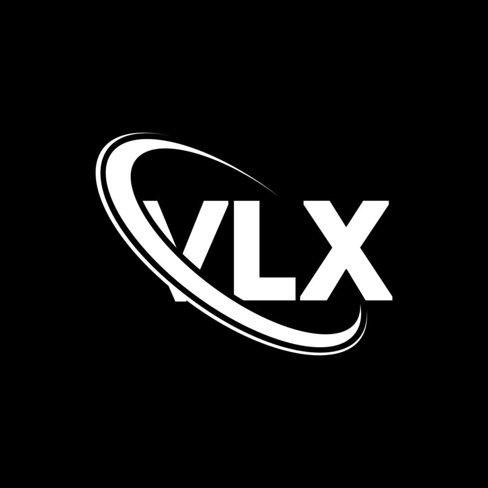 vlx-logo. vlx brief. vlx brief logo ontwerp. initialen vlx-logo gekoppeld aan cirkel en monogram-logo in hoofdletters. vlx typografie voor technologie, zaken en onroerend goed merk. vector