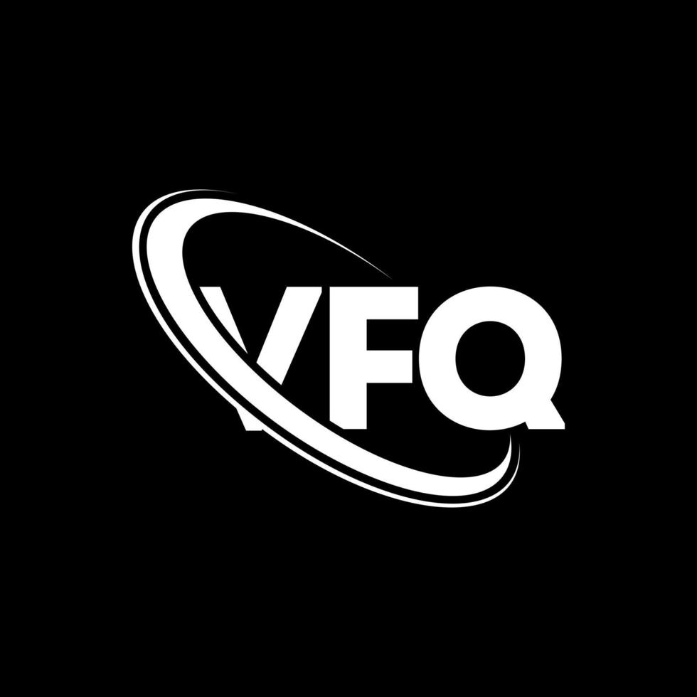 vfq-logo. vfq brief. vfq brief logo ontwerp. initialen vfq-logo gekoppeld aan cirkel en monogram-logo in hoofdletters. vfq typografie voor technologie, business en onroerend goed merk. vector