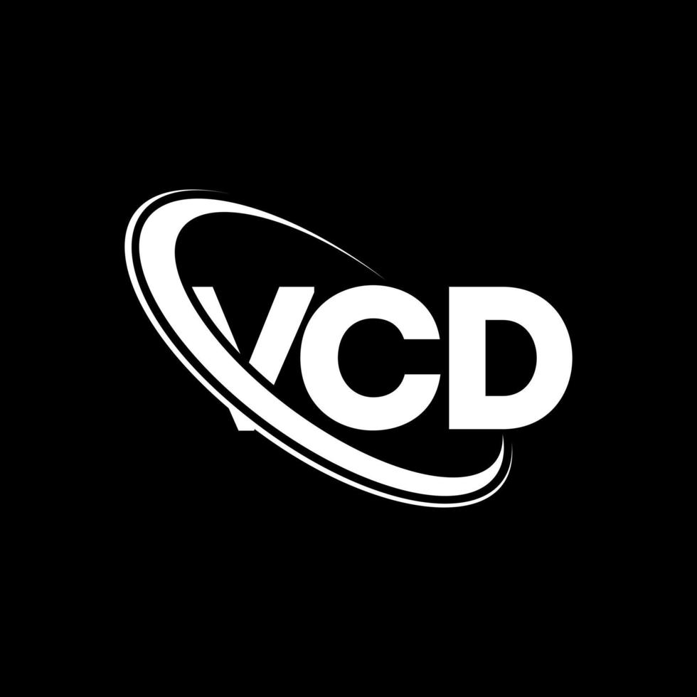 vcd-logo. vcd brief. vcd brief logo ontwerp. initialen vcd-logo gekoppeld aan cirkel en monogram-logo in hoofdletters. vcd-typografie voor technologie, zaken en onroerend goed merk. vector