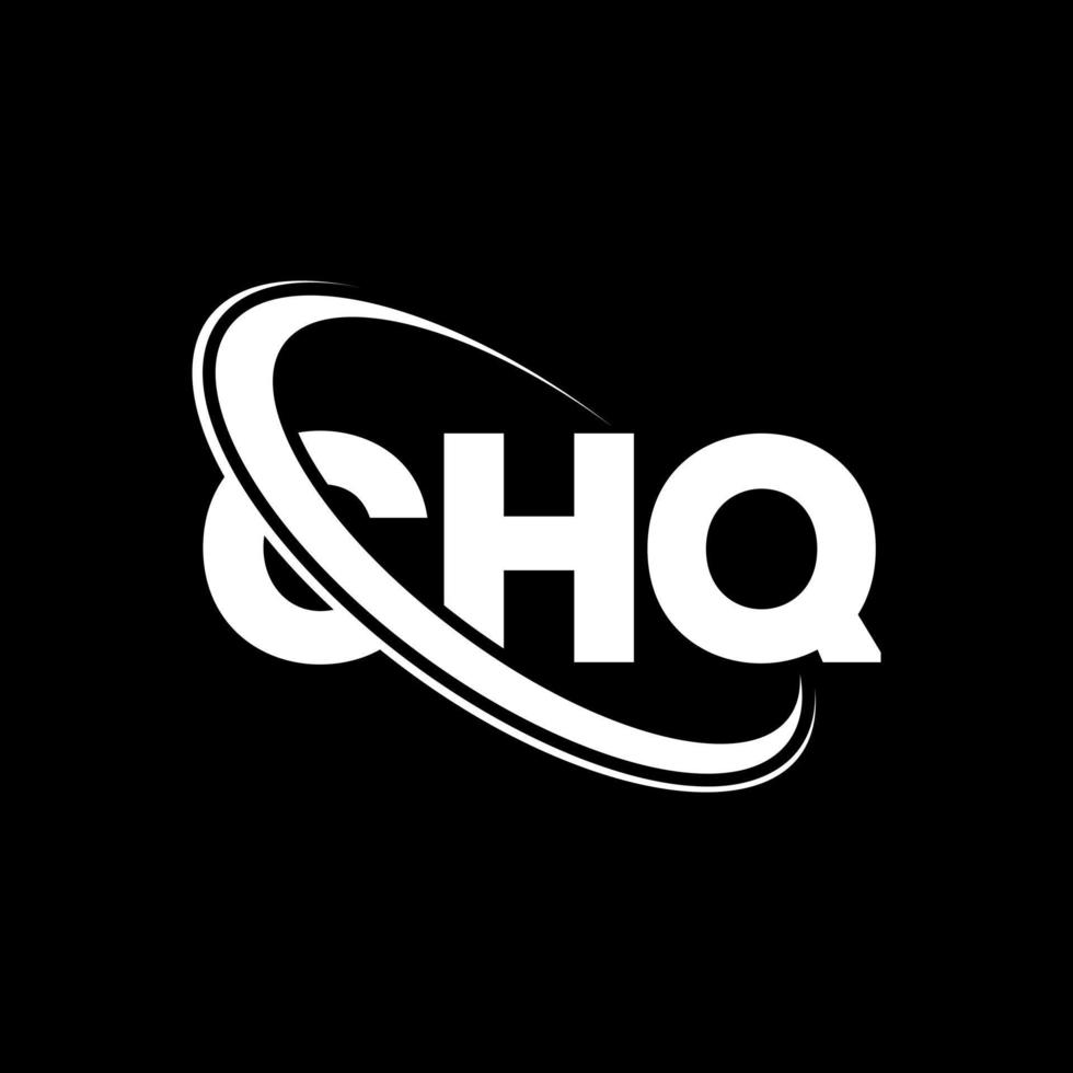 chq-logo. chq brief. chq brief logo ontwerp. initialen chq-logo gekoppeld aan cirkel en monogram-logo in hoofdletters. chq typografie voor technologie, business en onroerend goed merk. vector