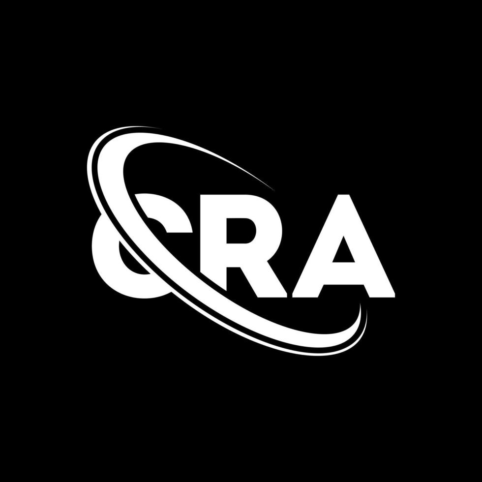 cra-logo. kra brief. cra brief logo ontwerp. initialen cra-logo gekoppeld aan cirkel en monogram-logo in hoofdletters. cra typografie voor technologie, zaken en onroerend goed merk. vector