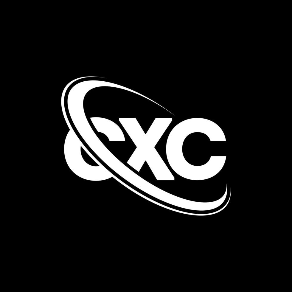 cxc-logo. cxc brief. cxc brief logo ontwerp. initialen cxc-logo gekoppeld aan cirkel en monogram-logo in hoofdletters. cxc typografie voor technologie, zaken en onroerend goed merk. vector