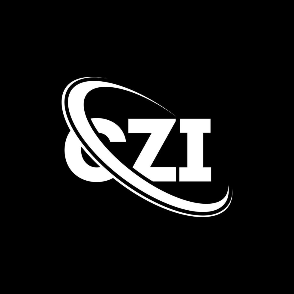 czi-logo. czi brief. czi brief logo ontwerp. initialen czi-logo gekoppeld aan cirkel en monogram-logo in hoofdletters. czi typografie voor technologie, zaken en onroerend goed merk. vector