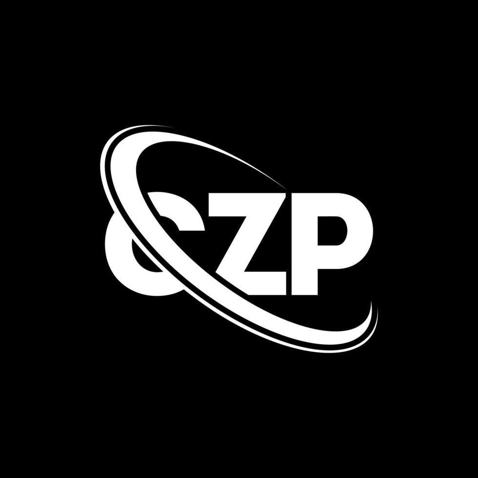 czp-logo. csp brief. czp brief logo ontwerp. initialen czp-logo gekoppeld aan cirkel en monogram-logo in hoofdletters. czp-typografie voor technologie, zaken en onroerend goed merk. vector