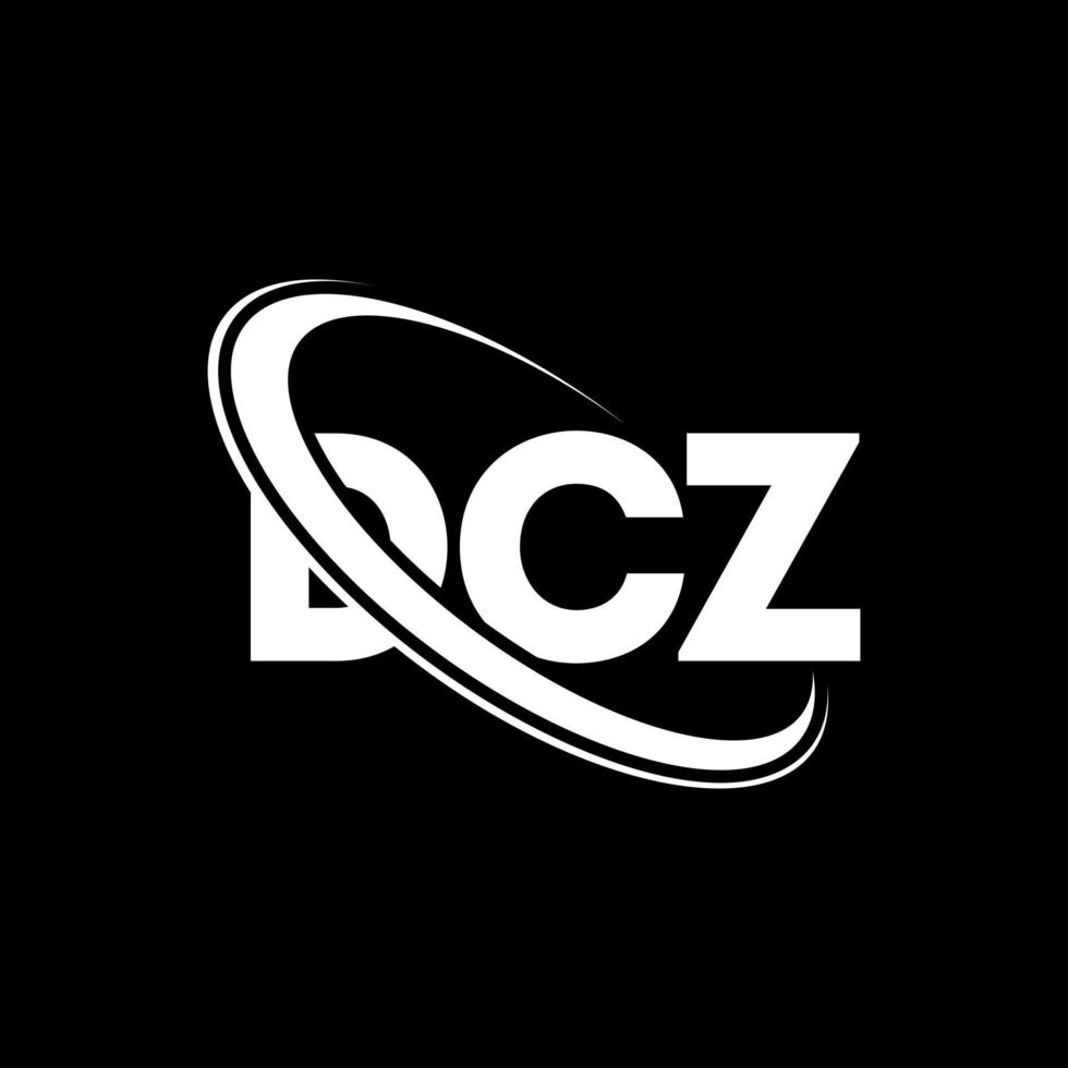 dcz-logo. dc brief. dcz brief logo ontwerp. initialen dcz logo gekoppeld aan cirkel en hoofdletter monogram logo. dcz typografie voor technologie, business en onroerend goed merk. vector