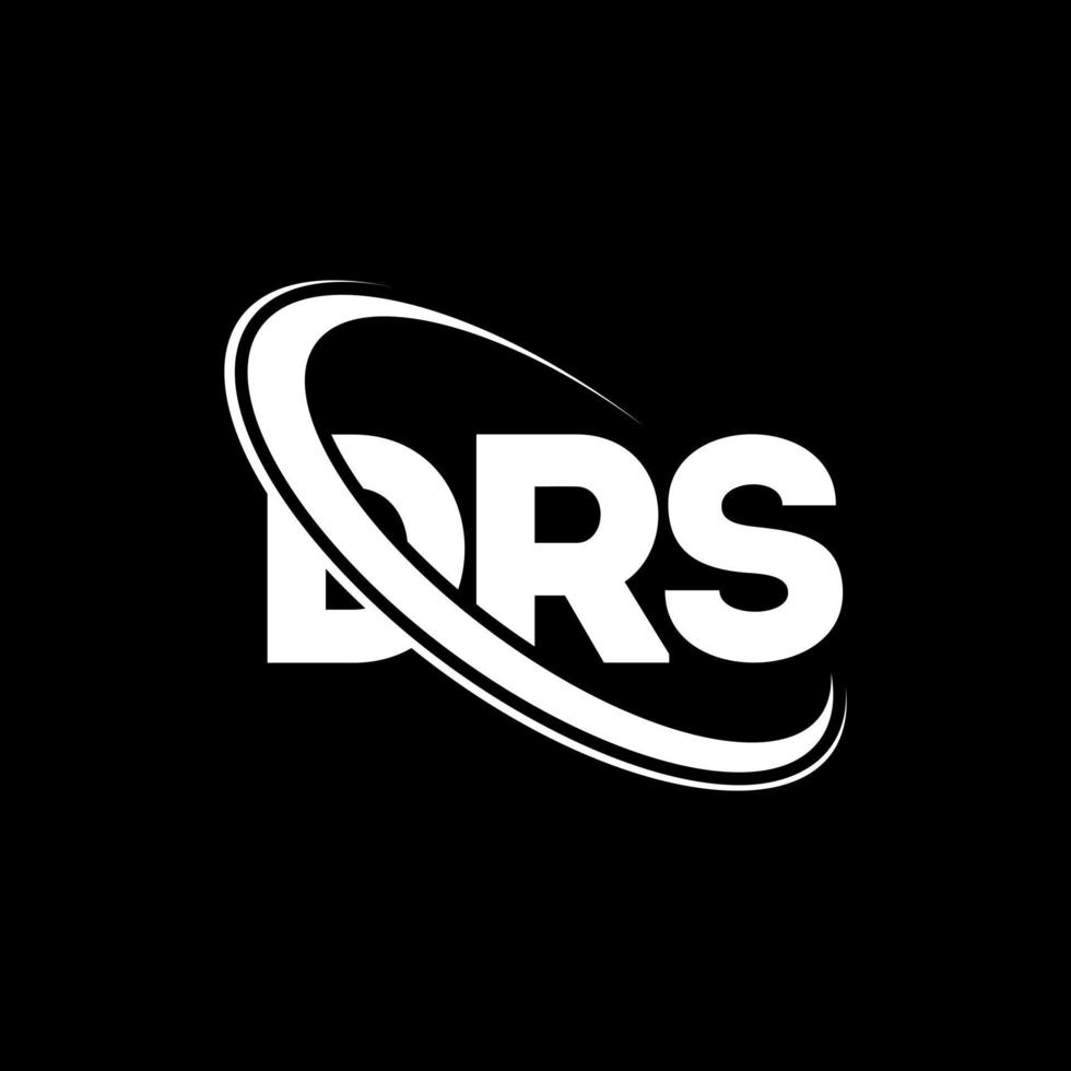 drs-logo. drs brief. drs brief logo ontwerp. initialen drs logo gekoppeld aan cirkel en monogram logo in hoofdletters. drs typografie voor technologie, business en onroerend goed merk. vector