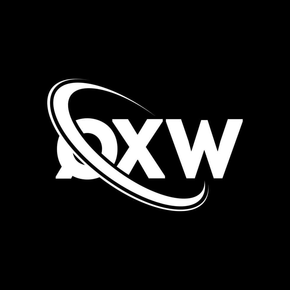 qxw-logo. qxw brief. qxw brief logo ontwerp. initialen qxw logo gekoppeld aan cirkel en hoofdletter monogram logo. qxw typografie voor technologie, zaken en onroerend goed merk. vector