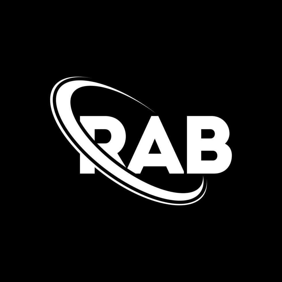 rab-logo. rabische brief. rab letter logo ontwerp. initialen rab logo gekoppeld aan cirkel en hoofdletter monogram logo. rab typografie voor technologie, zaken en onroerend goed merk. vector