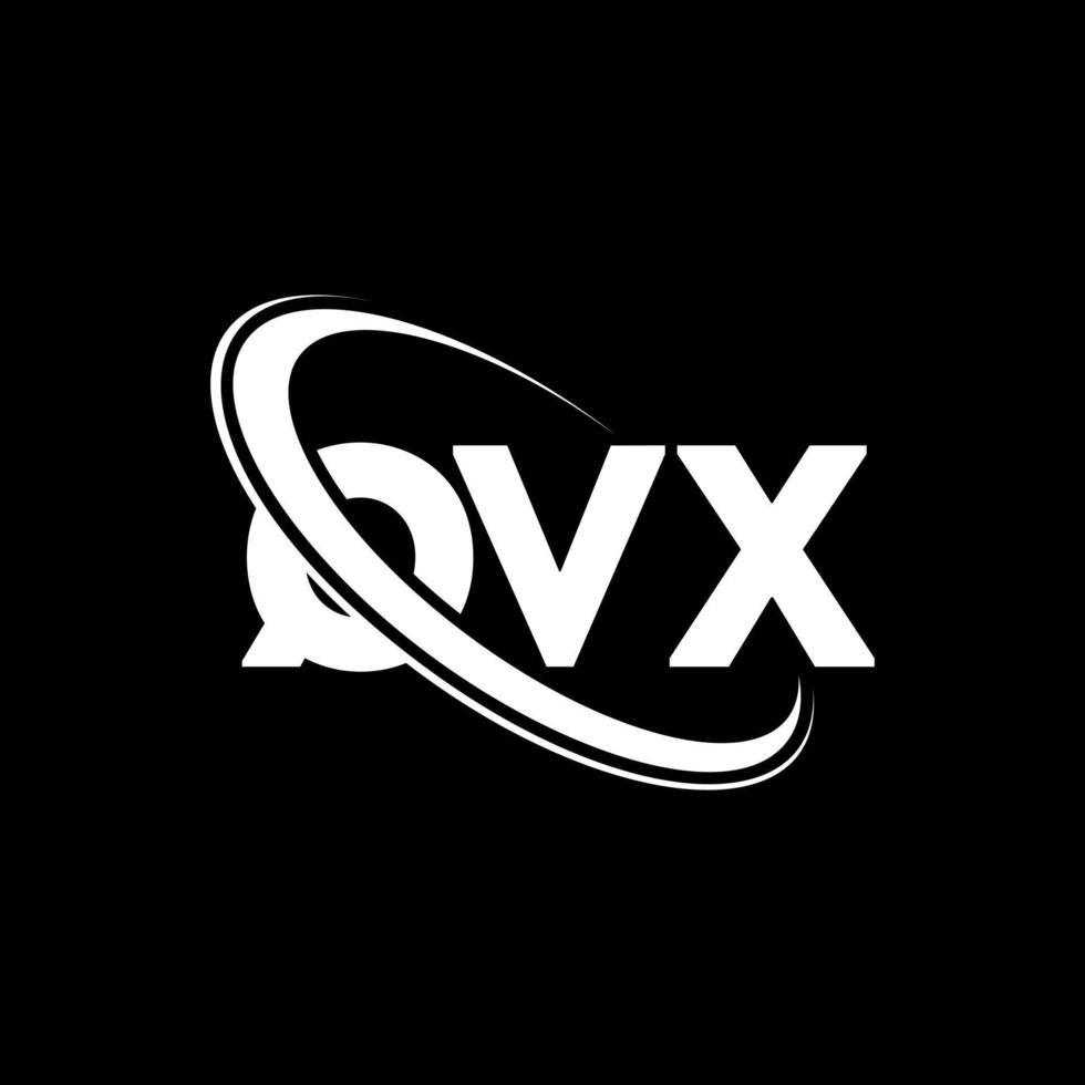 qvx-logo. qvx brief. qvx brief logo ontwerp. initialen qvx-logo gekoppeld aan cirkel en monogram-logo in hoofdletters. qvx typografie voor technologie, zaken en onroerend goed merk. vector