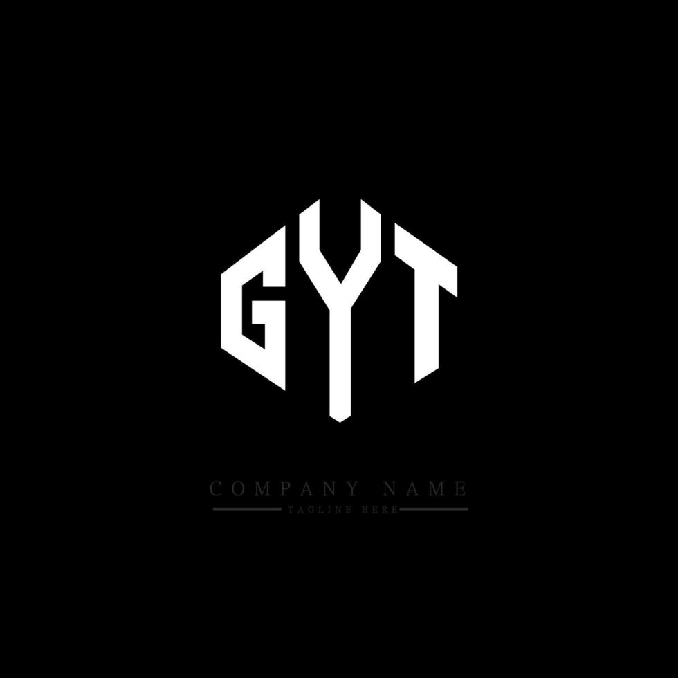 gyt letter logo-ontwerp met veelhoekvorm. gyt veelhoek en kubusvorm logo-ontwerp. gyt zeshoek vector logo sjabloon witte en zwarte kleuren. gyt monogram, business en onroerend goed logo.