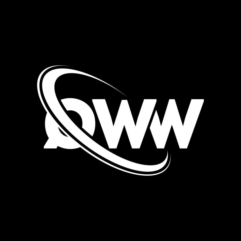 qww-logo. qww brief. qww brief logo ontwerp. initialen qww-logo gekoppeld aan cirkel en monogram-logo in hoofdletters. qww typografie voor technologie, zaken en onroerend goed merk. vector