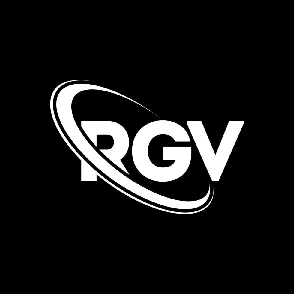 rgv-logo. rgv brief. rgv brief logo ontwerp. initialen rgv-logo gekoppeld aan cirkel en monogram-logo in hoofdletters. rgv typografie voor technologie, zaken en onroerend goed merk. vector